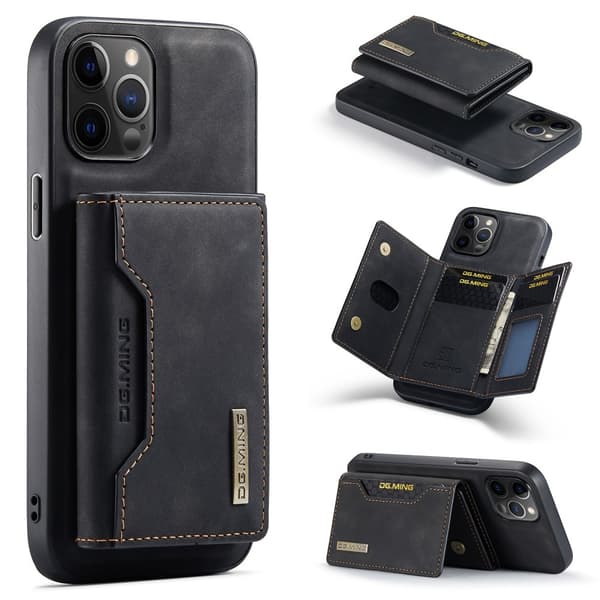DG.MING M2 Magnetisk Wallet Case til iPhone 13 Pro - Sort
