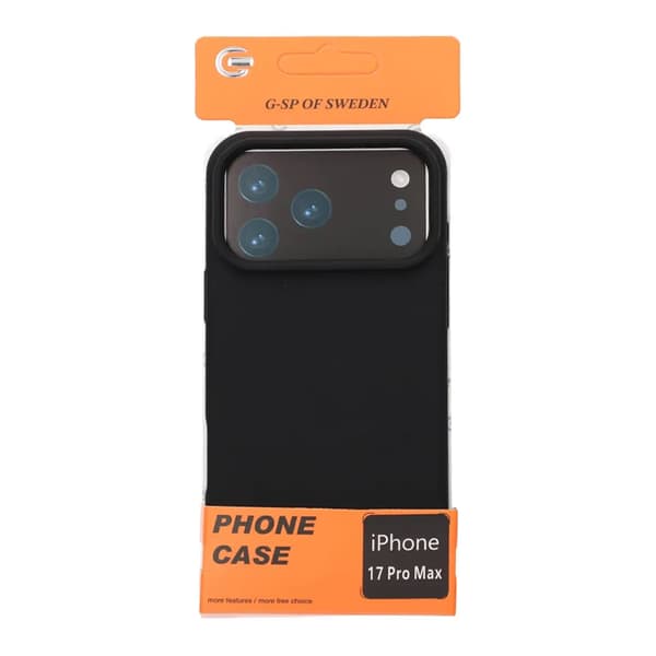 Blødt silikone mobilcover til iPhone 17 Pro Max - Sort