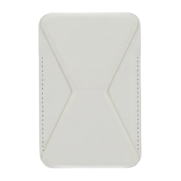 Foldable Ultra Thin Magnetic Cardholder Phone Kickstand White