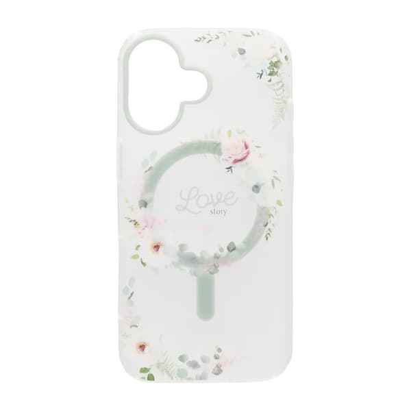 Malet blomstret mat magnetisk etui til iPhone 17 - H4