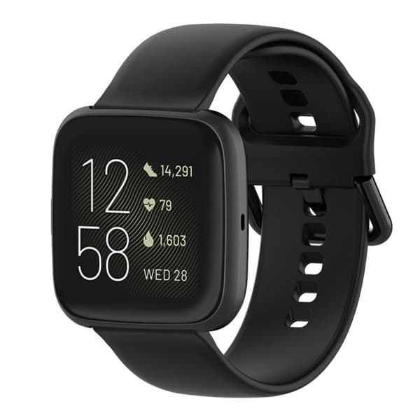 Fitbit Versa 2 / Versa / Versa Lite / Blaze silikoninen kellon ranneke - Musta