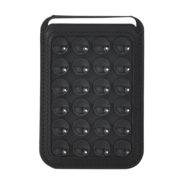 Foldable Suction Cup Phone Stand & Card Holder Black