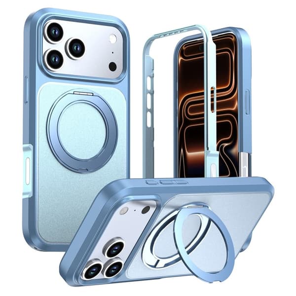 iPhone 18 Pro/17 Pro MagSafe-cover med ringstativ - Blå