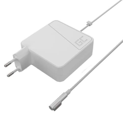 Green Cell MacBook Oplader 60W, Magsafe L-stik - Hvid