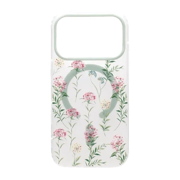Malet blomstret mat magnetisk etui til iPhone 17 Pro Max - H1