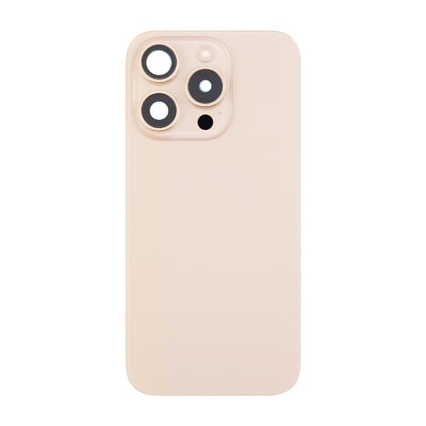 iPhone 16 Pro Max Bagside Glas Komplet OEM - Sandfarvet titanium