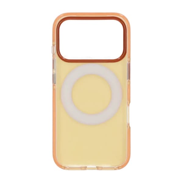 Iridescent Shockproof Case with 360 degree Rotatable Kickstand For iPhone 17 Pro Orange