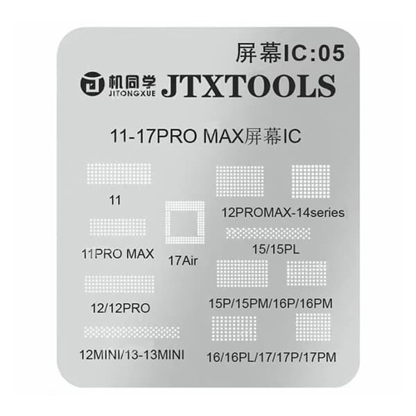 Screen IC Reballing Stencil for iP 11-17 Pro Max
