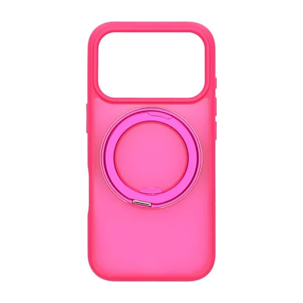 Mobilskal Roterande Magnet Stativ för iPhone 17 Pro - Röd