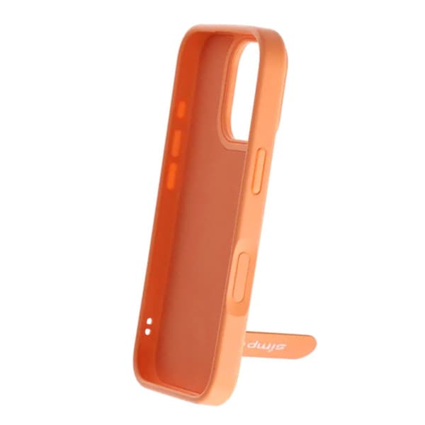 Etui med udfoldeligt roterende stativ til iPhone 16 Pro Max - Orange