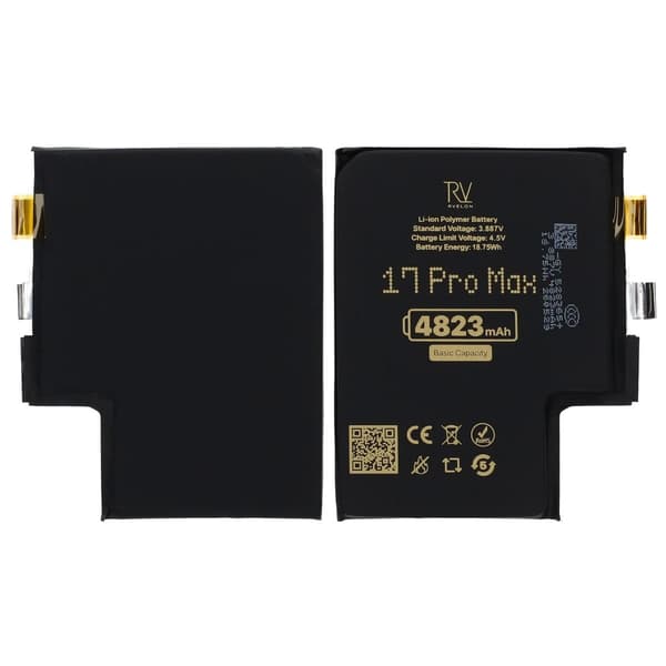 Rvelon Batteri til iPhone 17 Pro Max 4823mAh uden Flexkabel