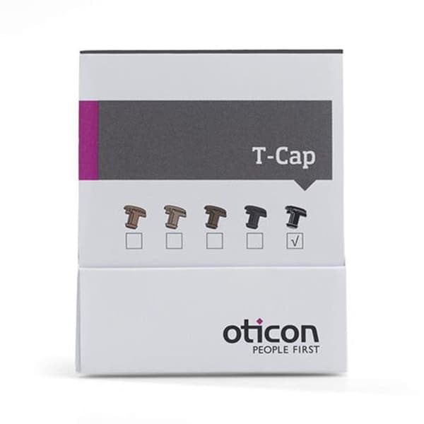 T-Cap Oticon, 8 stk. (mikrofonfilter) sort