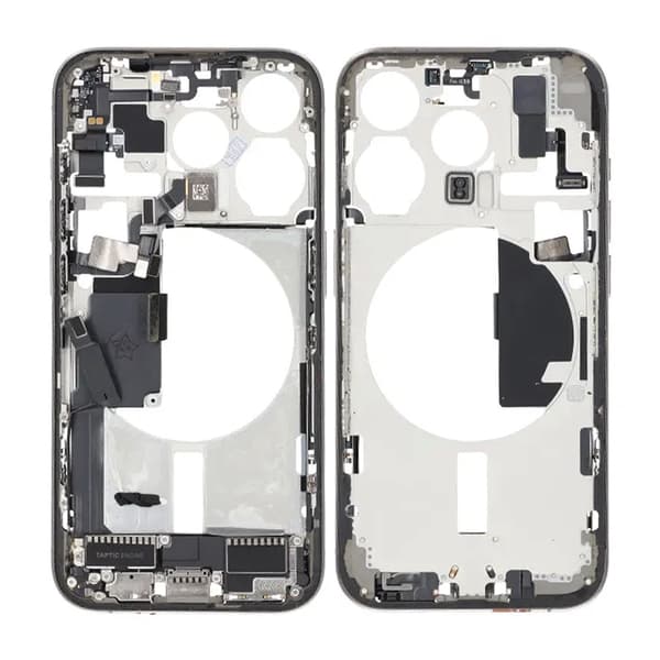 Mellemramme med smådele til iPhone 15 Pro - Naturlig Titanium OEM