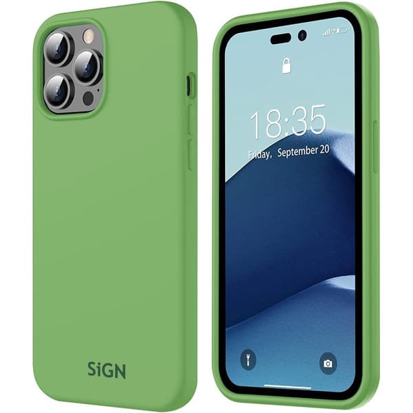 SiGN Liquid Silicone Case til iPhone 14 Pro Max - Grøn