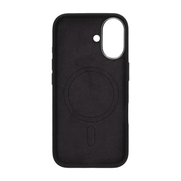 Cremet bølge flydende silikone Cover til iPhone 16 Sort