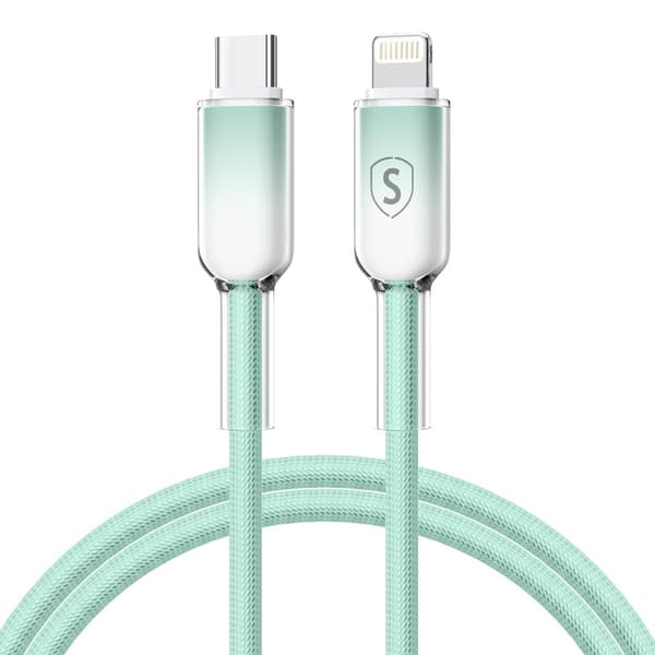 SiGN Dynamic Series USB-C til Lightning Kabel 2.4A, 1m - Grøn