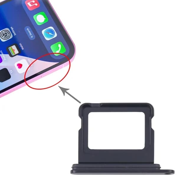 iPhone 16 ja 16 Plus SIM-korttipidike - Musta