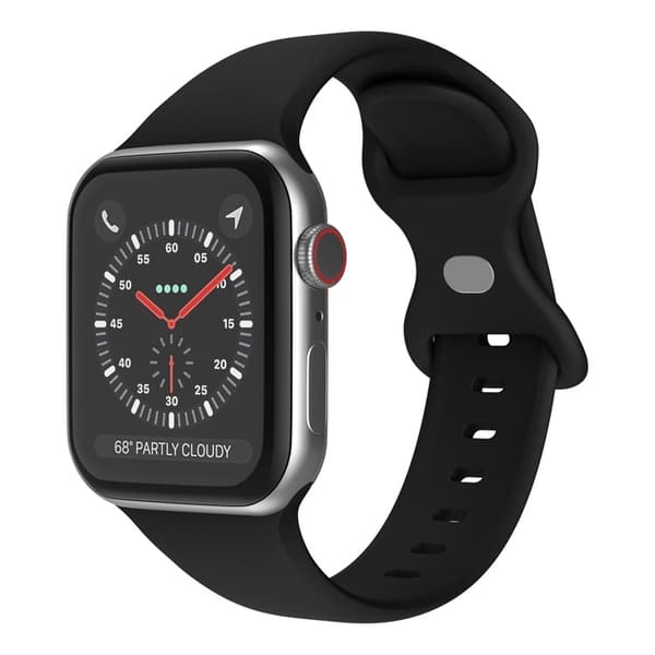 Apple Watch 38/40/41/42mm Silikone Urrem - Sort