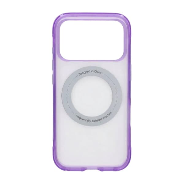 Mat MagSafe-cover med ringstativ til iPhone 17 Pro og 18 Pro - Lilla