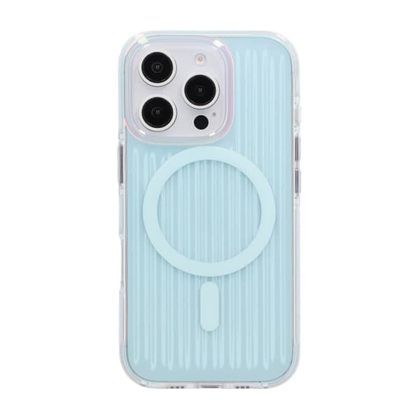 Model reflekterende farve Magnetisk etui til iPhone 16 Pro Blå