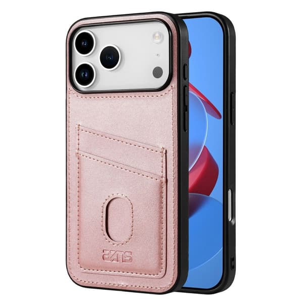 Etui med kortpladser PU-læder iPhone 18 Pro Max, iPhone 17 Pro Max - Rosaguld