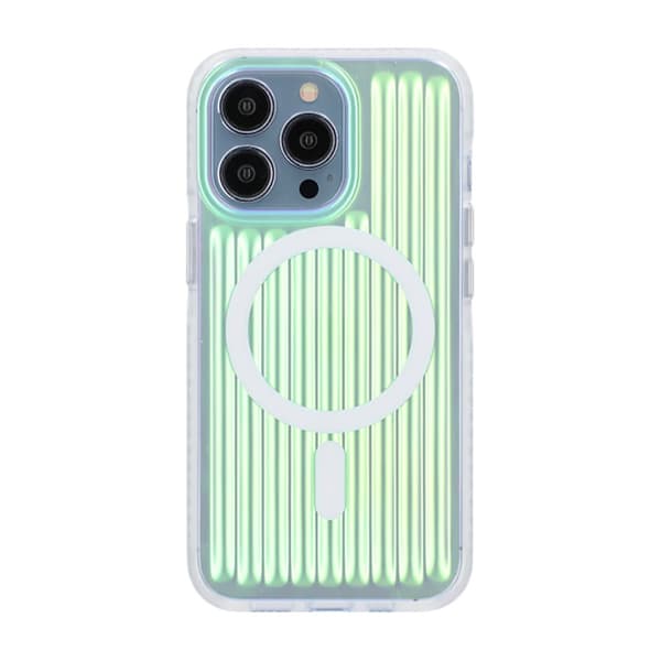 Model reflekterende farve Magnetisk etui til iPhone 13 Pro Grøn