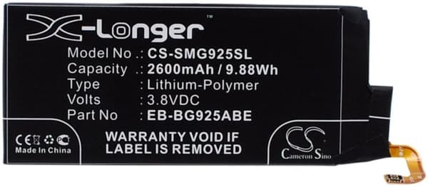 Batteri til Samsung Galaxy S6 Edge osv.