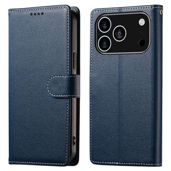 iPhone 18 Pro/17 Pro lompakkokotelo - tummansininen