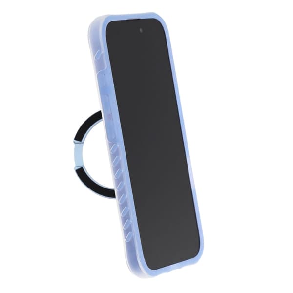 Matt Mobilskal med ringstativ för iPhone 16 - Blå