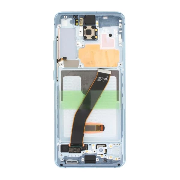Samsung Galaxy S20 LCD-skærm med touch og frontpanel Cloud Blue