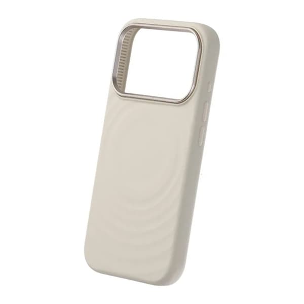 Cream wave liquid silicone Case For iPhone 17 Pro Milky White