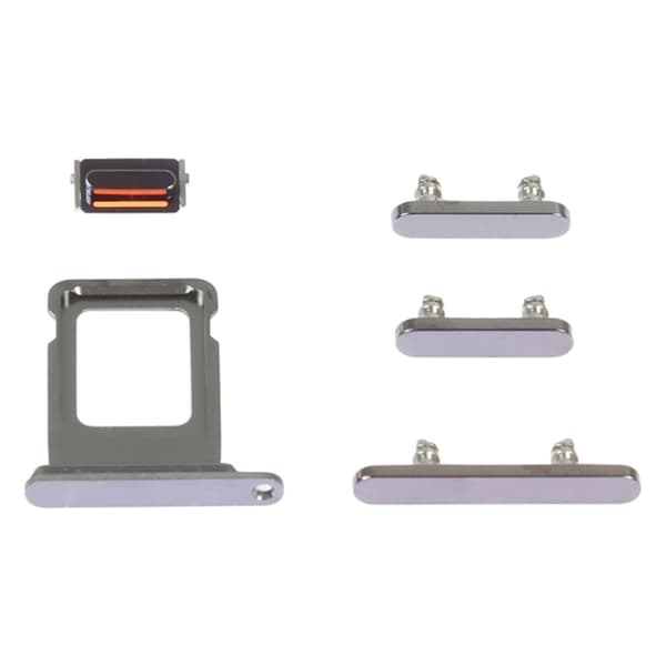 iPhone 14 Pro SIM-kort Holder + Sideknapper - Lilla