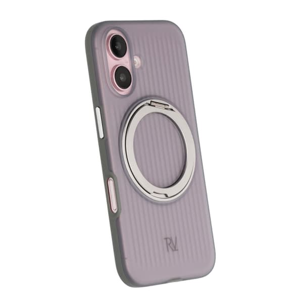 iPhone 16 Rvelon Cover Roterende Magnetisk Stand - Grå