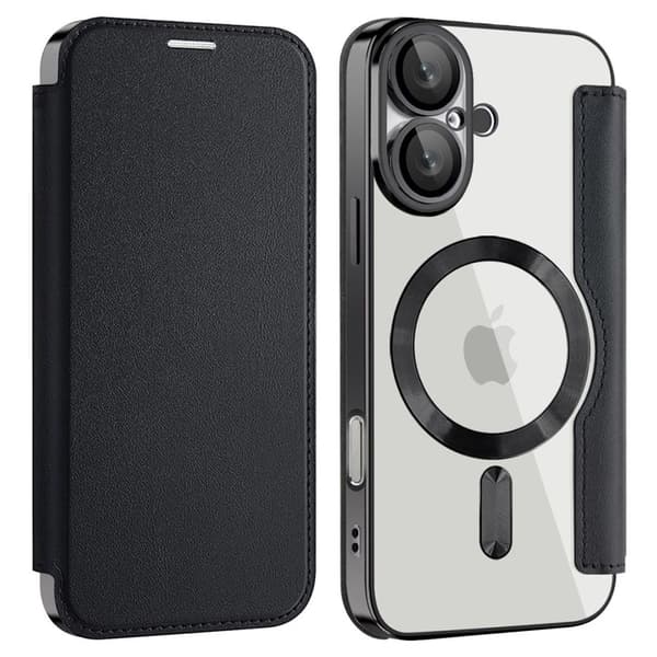iPhone 16 Plus Cover med kortpladser - Sort