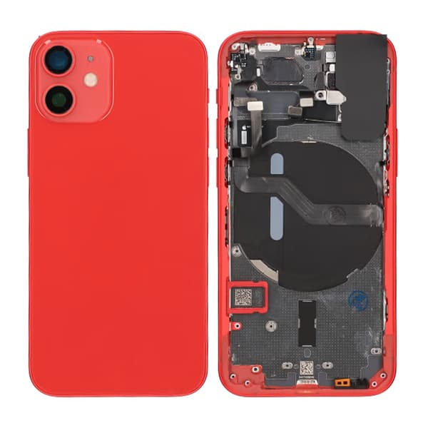 iPhone 12 Mini Bagcover Komplet Med Smådele - Rød