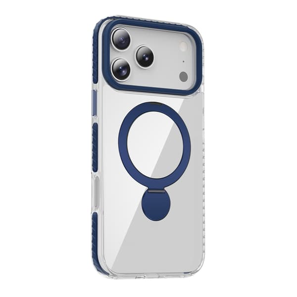MagSafe-cover til iPhone 17 Pro Max - Transparent blå med ringholder