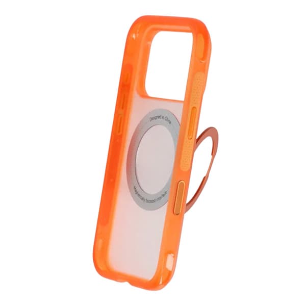 Mat MagSafe-cover med ringstativ til iPhone 17 Pro og 18 Pro - Orange