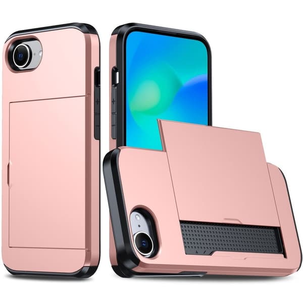 iPhone 17e/16e etui med kortholder - Sort