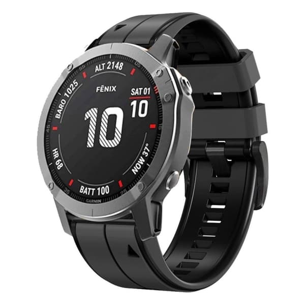 Garmin Instinct 2X Solar silikoninen kellon ranneke - Musta
