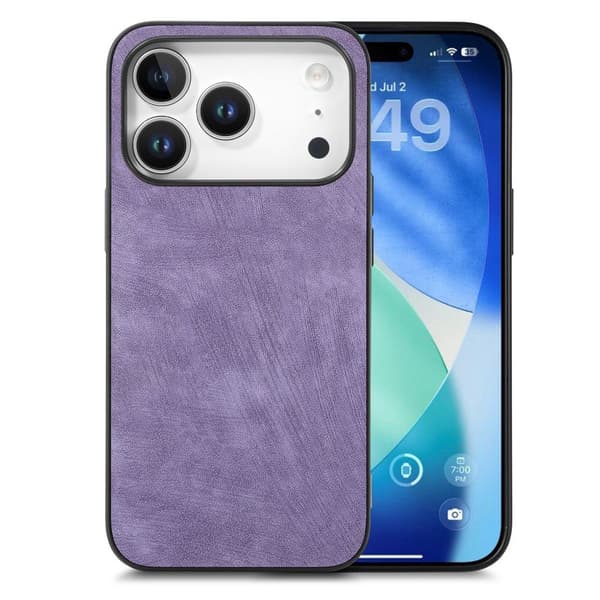 Fodral i PU-läder iPhone 18 Pro Max, iPhone 17 Pro Max - Lila