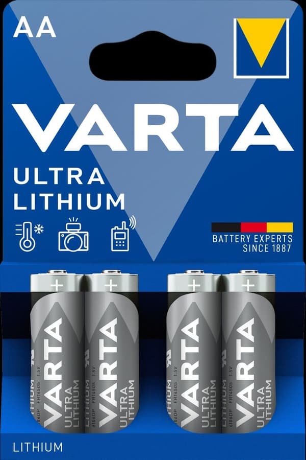 VARTA Ultra Lithium AA batteri, 4-pak
