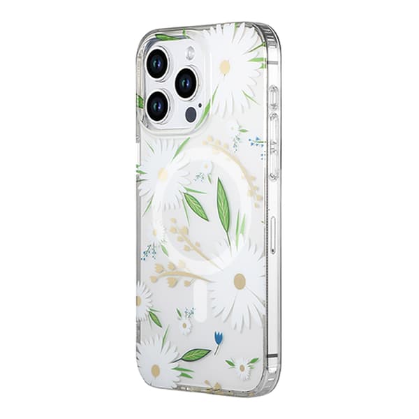 iPhone 14 Pro Cover MagSafe - Blomster Hvid