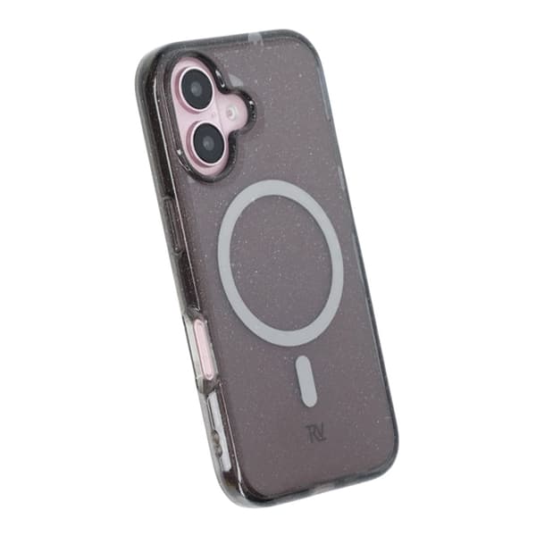 Rvelon Terminator med MagSafe telefoncover til iPhone 16 Sort Glitter