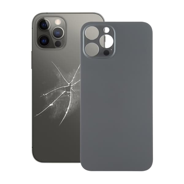 iPhone 12 Pro Bagglas med Klæbebånd - Sort