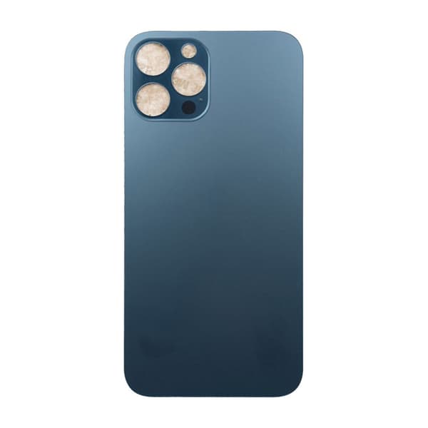 iPhone 12 Pro Max Bagglas med Klæbebånd - Blå