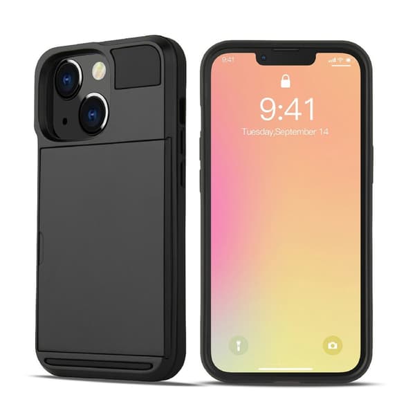 iPhone 13 Pro -puhelinkotelo korttipaikalla - Musta