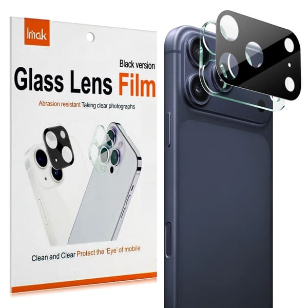 IMAK iPhone 18 Pro Max Linsskydd Härdat Glas - Svart