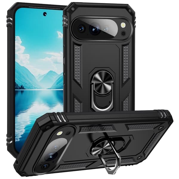 Google Pixel 10 / 10 Pro Mobilskal med Ställ - Svart