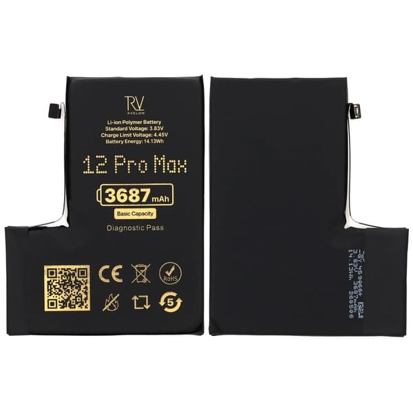 RV-akku iPhone 12 Pro Max 3687mAh Diagnostic Pass Original