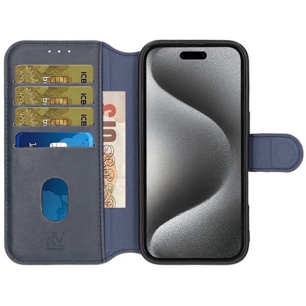 iPhone 16 Pro Plånboksfodral Rvelon - Blå